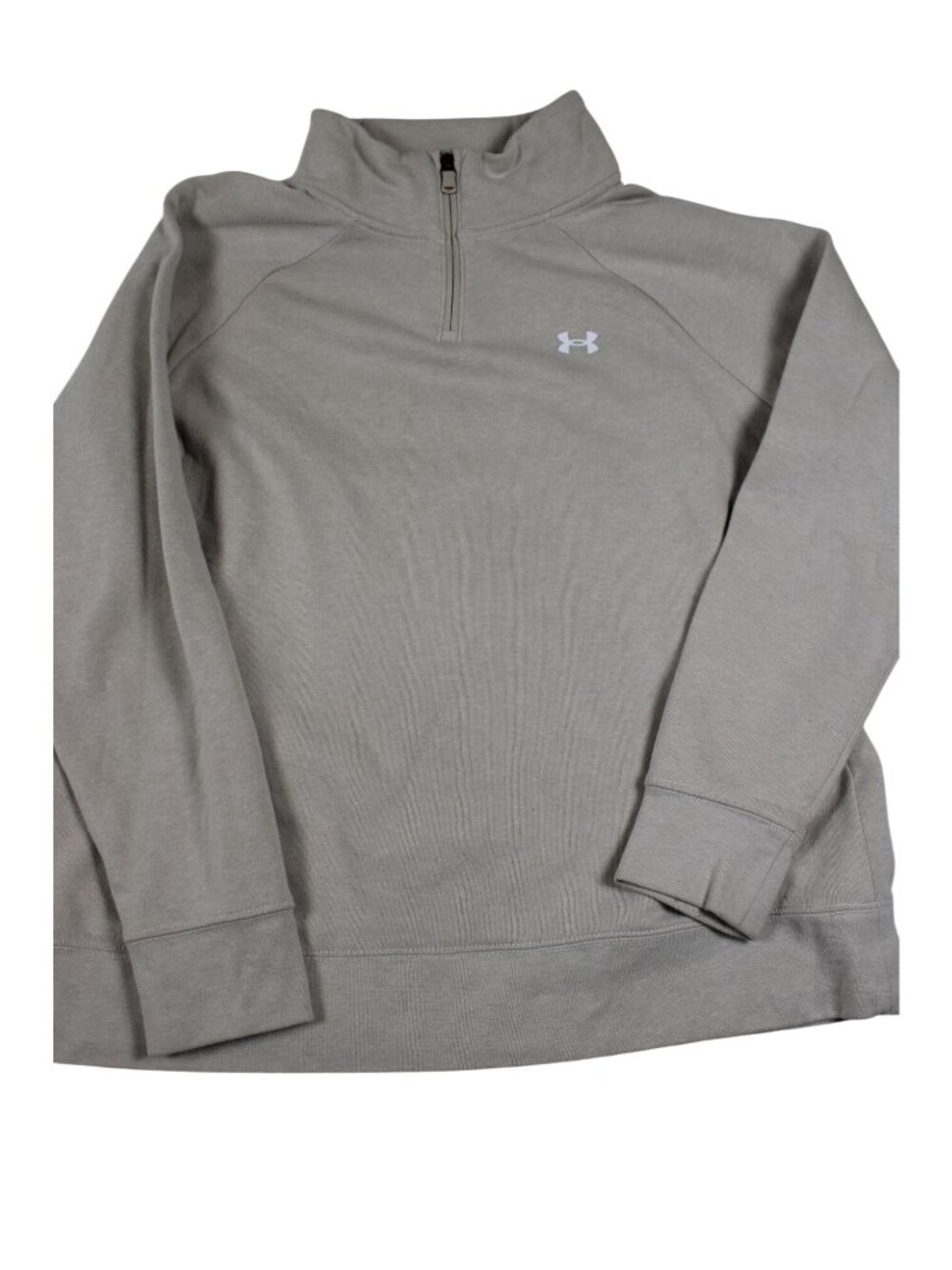 Under Armour Mens Gray HeatGear 1/4 Zip Pullover Sweatshirt Size Large